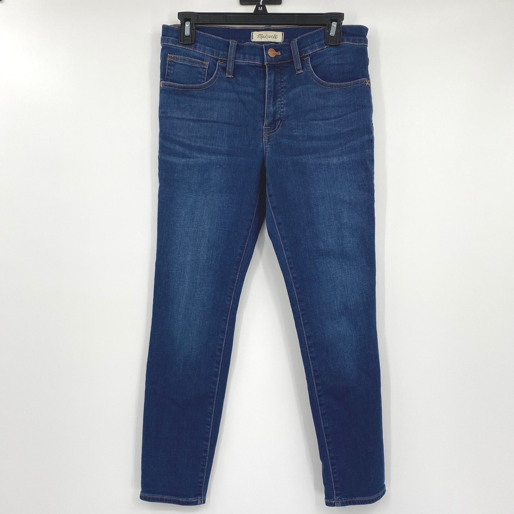 Madewell Roadtripper High Rise Skinny Jeans Med/Dark Stretch Denim Women's 28 in